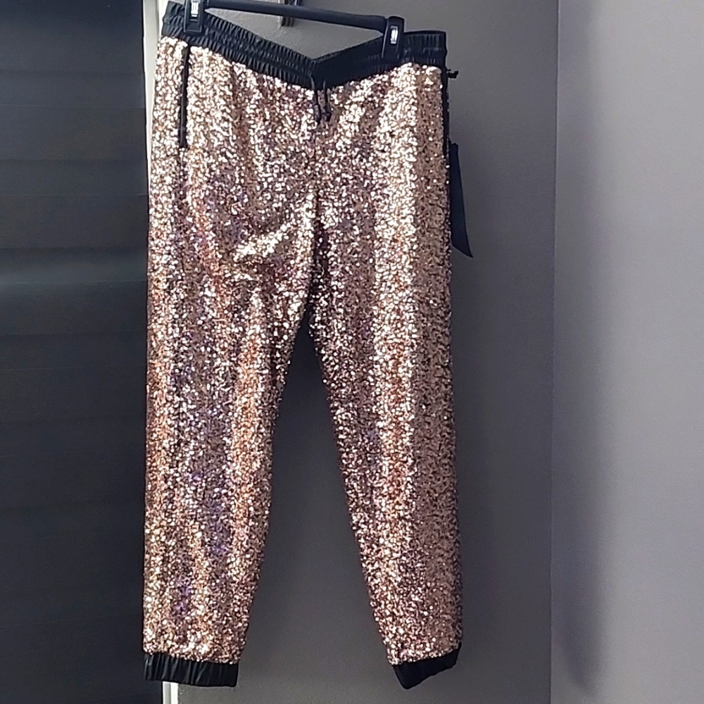 Sequins Rose Gold Joggers